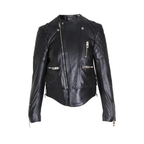 Pre-owned Leather outerwear