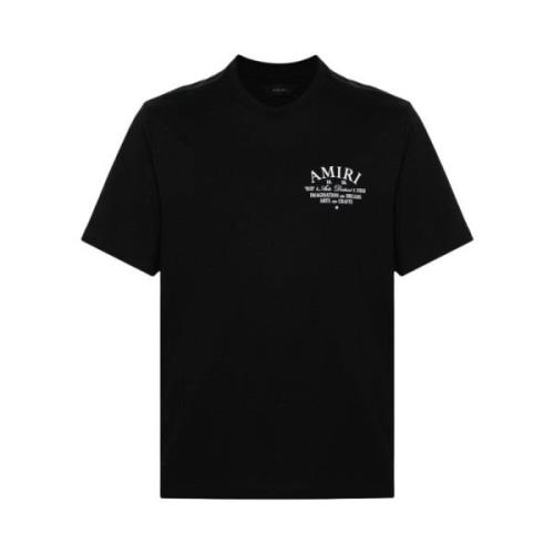 Svart Logo Print Crew Neck T-skjorte