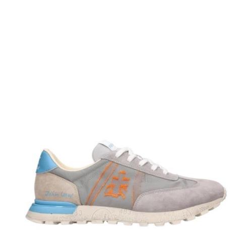 Johnlow Grå Logo Oransje+Blå Hæl Sneakers