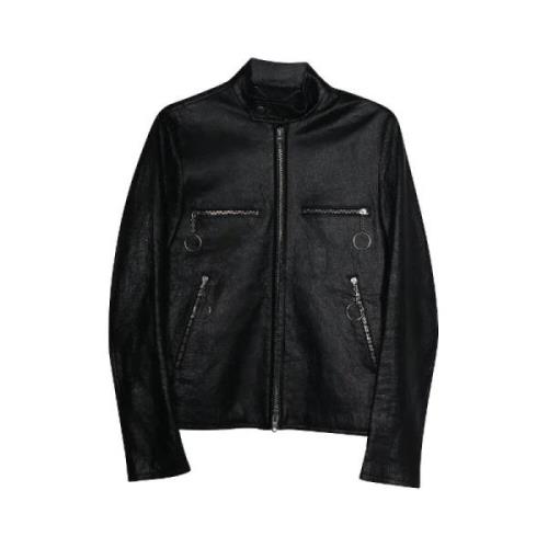 Pre-owned Leather outerwear