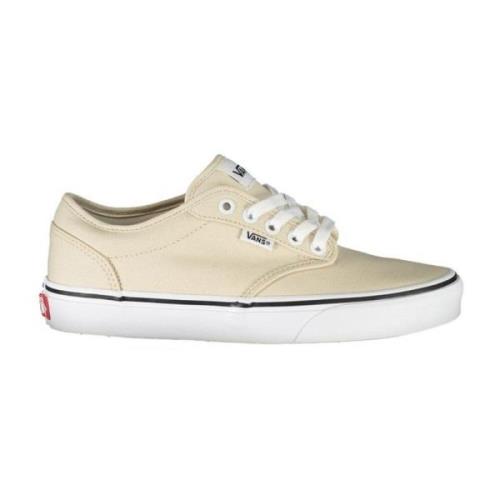 Beige Polyester Sneaker med Kontrastdetaljer