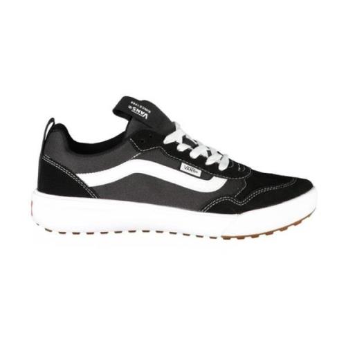 Svart Lace-Up Sports Sneaker med Kontrastdetaljer