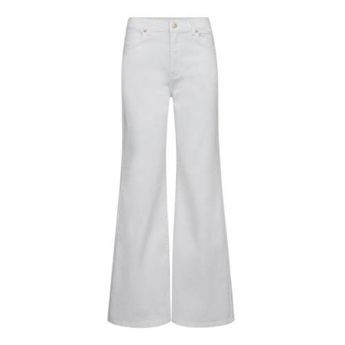 Hvite Wide Leg Jeans