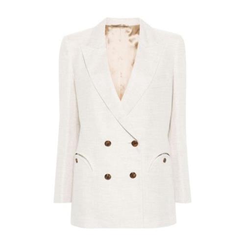 Elegant Beige Lin Blazer