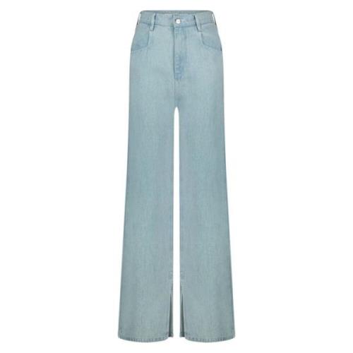 Flowy Wide Leg Jeans med splitt