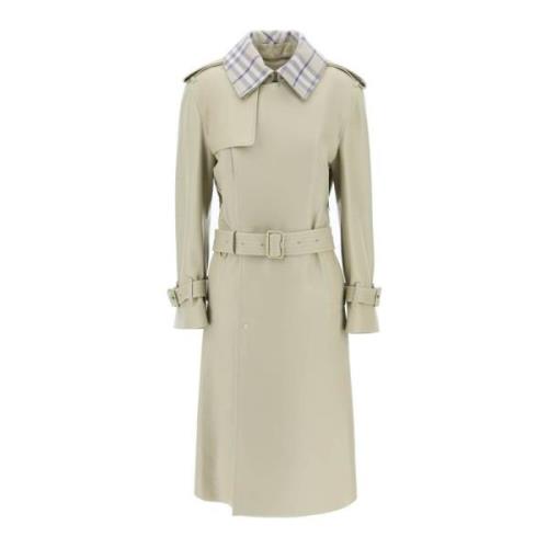 Langt Skinn Trenchcoat