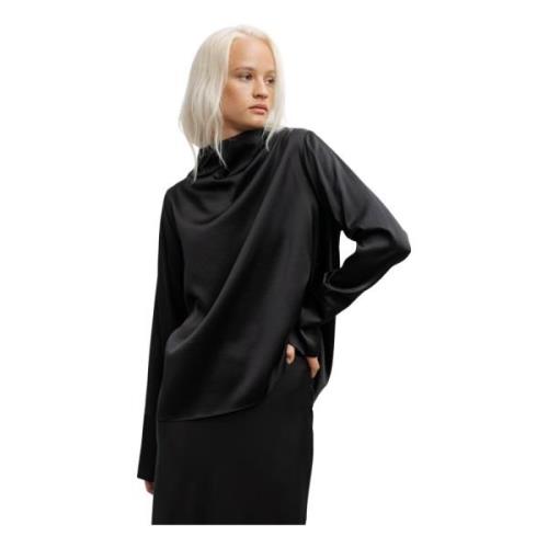 Silke Turtleneck Bluse Svart