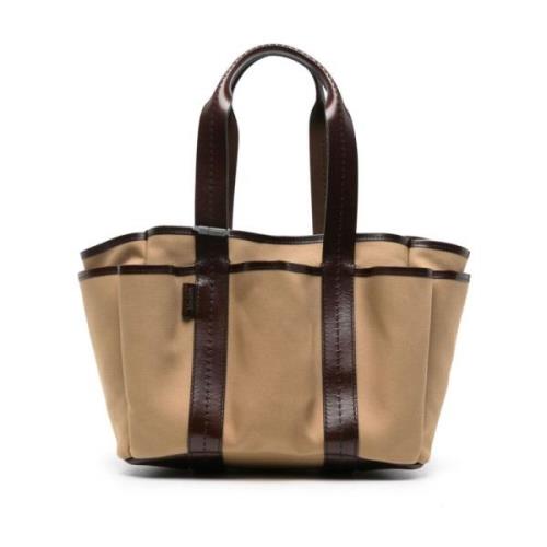 Brun Skinn Tote Bag