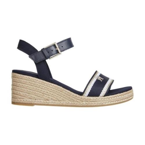 Blå Flat Webbing Sandal