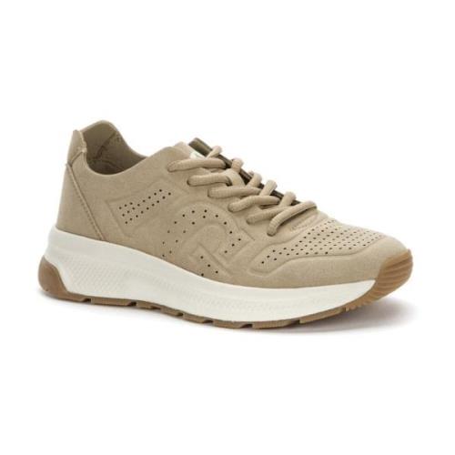 Beige Casual Snøresko Kvinner