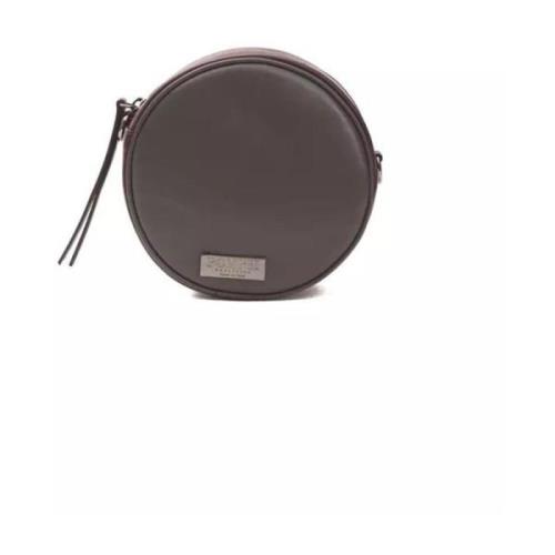 Burgunder Skinn Crossbody Veske