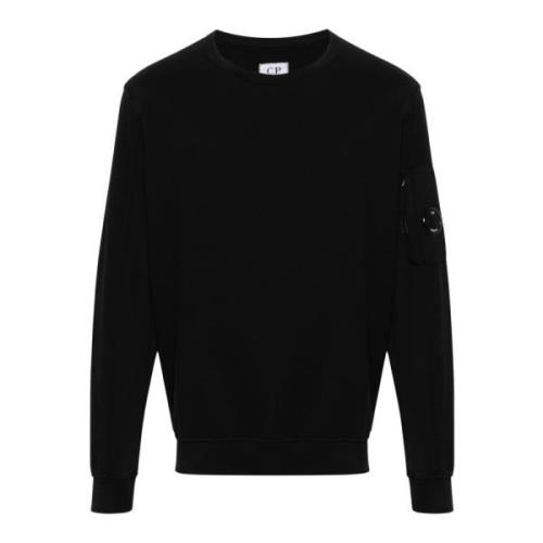 Svart Crewneck Fleece Genser