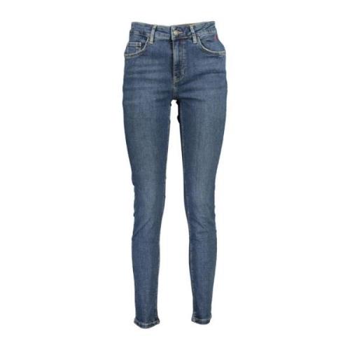 Blå Bomull Slim Fit Jeans