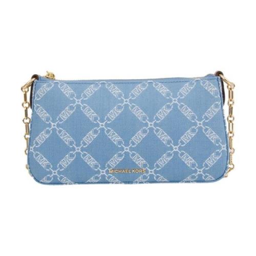 Denim Chain Pouchette Veske