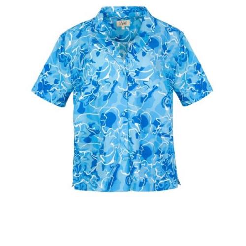 Oversized Tskjorte med korte ermer og Pool Water Print