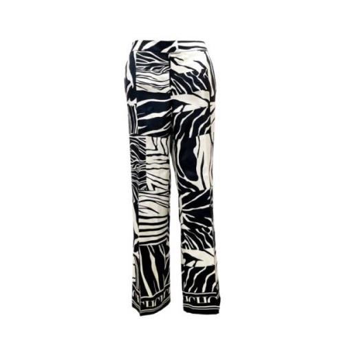 Zebra Print Silke Rett Bukser