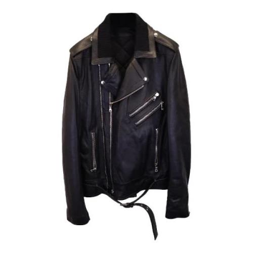 Pre-owned Leather outerwear