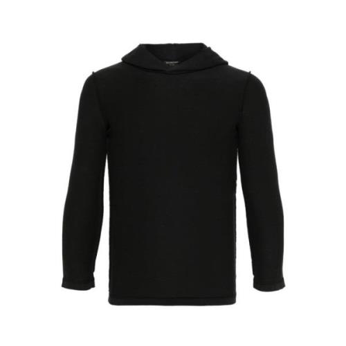 Svart Inside-Out Hoodie