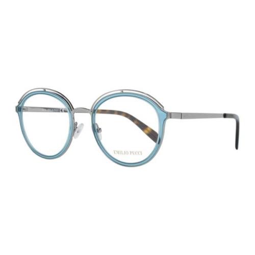 Blå Runde Optiske Briller Kvinner