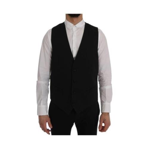 Svart Bomull Vest Vest