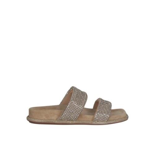 Strass Stropper Flat Sandal