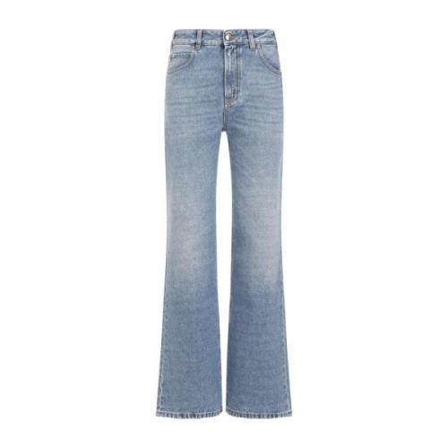 Blå Distressed Bomull Jeans