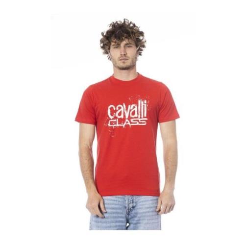 Rød Logo T-skjorte Crew Neck Bomull