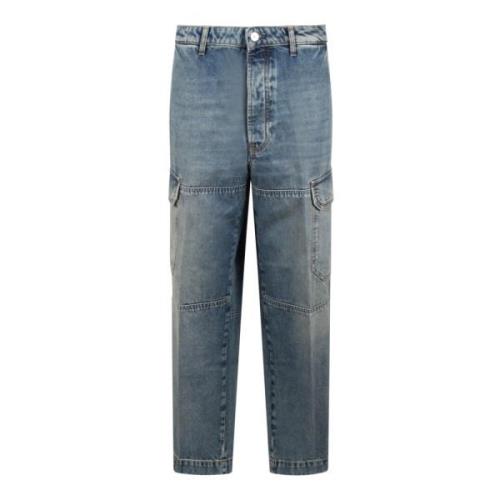 Cargo Jeans Regular Fit Bomull Denim