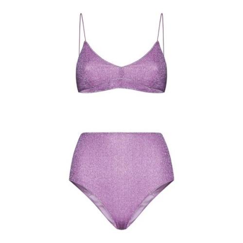 Lilla Lurex Bikini Sett