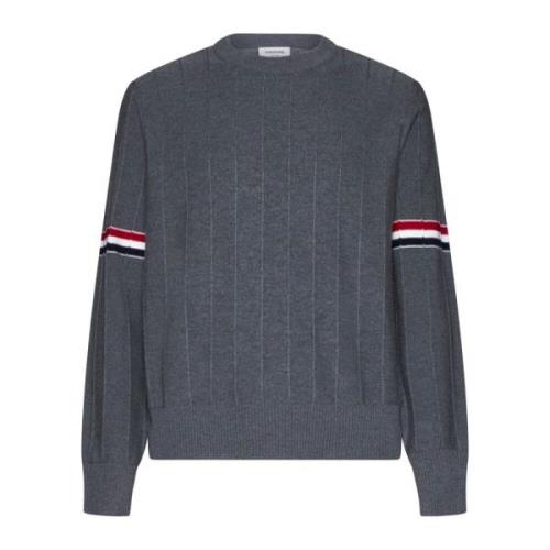 Stripete Crew Neck Genser