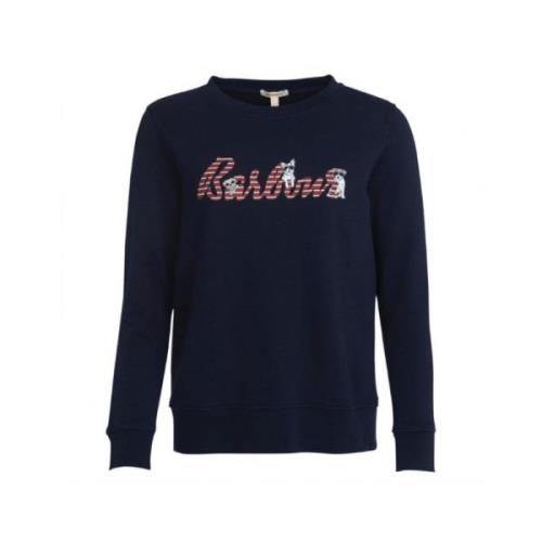 Dame Crewneck Sweatshirt med Front Print