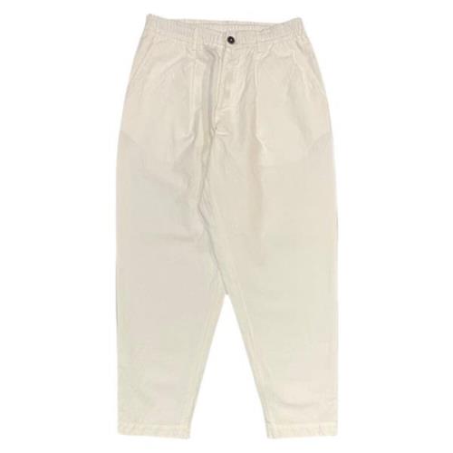 Plissert Track Pant i Ecru