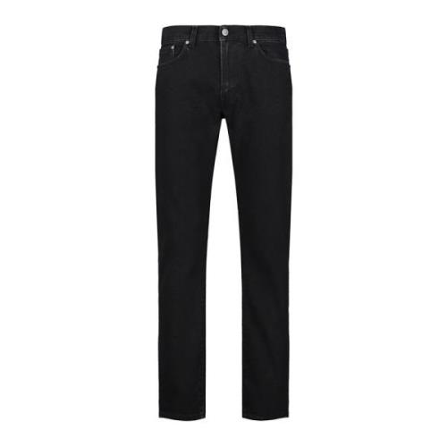 Svart Vasket Slim Fit Selvedge Denim