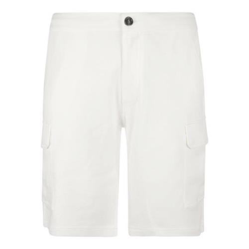 Beige Casual Bermuda Shorts