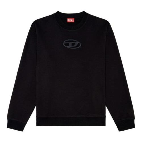 Sort Oval D Sweatshirt Ribbestriper