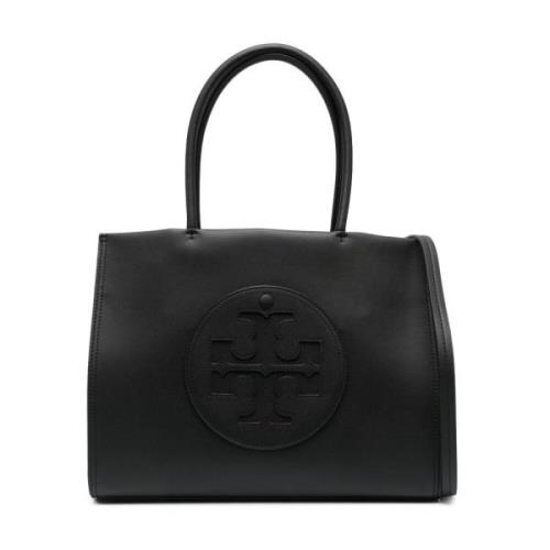 Svart Skinn Tote Bag