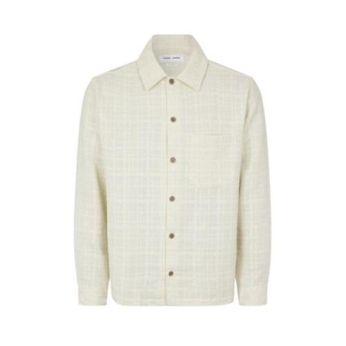 Beige Overshirt Knappelukking Lomme