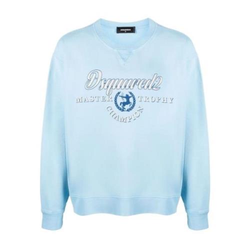 Lys Blå Cool Fit Crew-Neck Sweatshirt