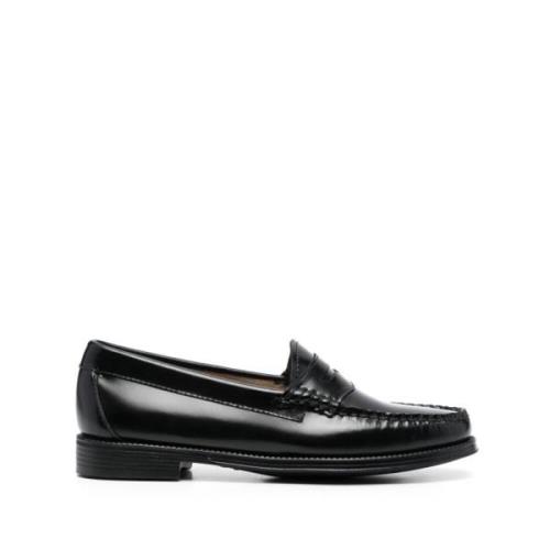 Sort Penny Loafer Flate Sko