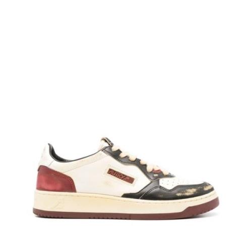 Multifargede Sneakers med Distressed Finish