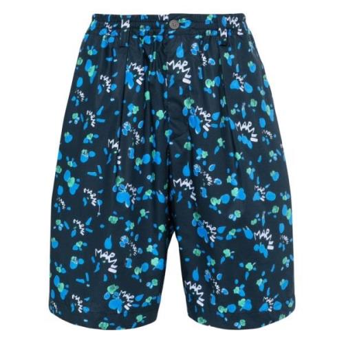 Abstrakt Print Deck Shorts