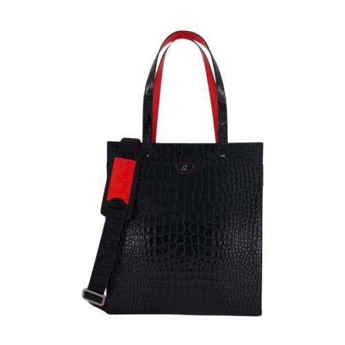 Preget skinn tote bag