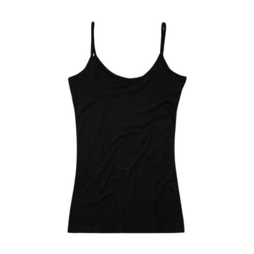 Svart Merino Singlet