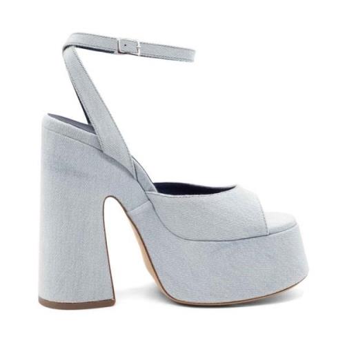 Blåvasket Denim Sandal