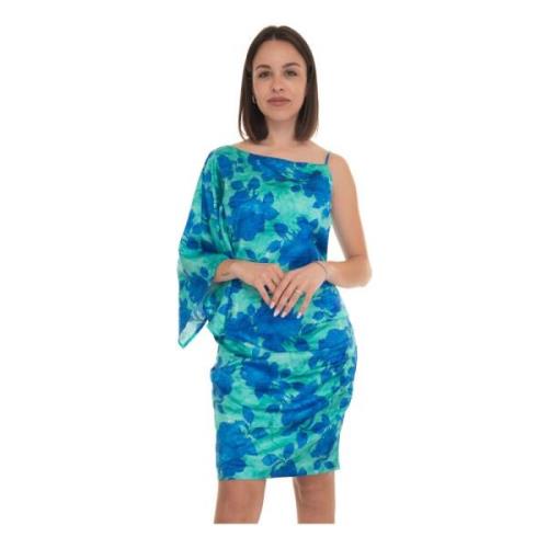 Fantasi Blomstrete One-Shoulder Kjole