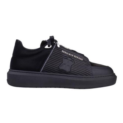 Svart Skinn Sneakers