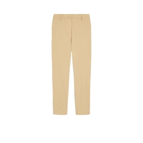 Slim Fit Bomullsbukser Beige