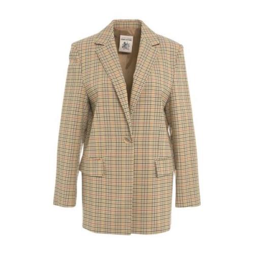 Rutete Mønstret Multi-farget Blazer