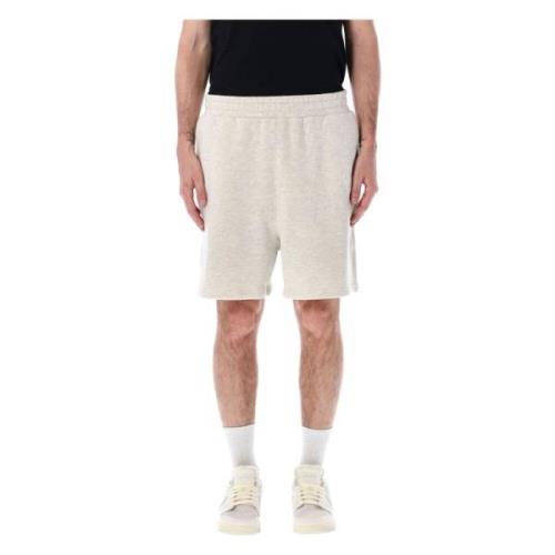 Grå Sweatshorts med Brodert Logo