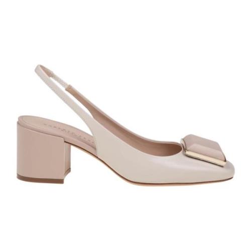 Kamel Slingback Hæler Elegant Stil